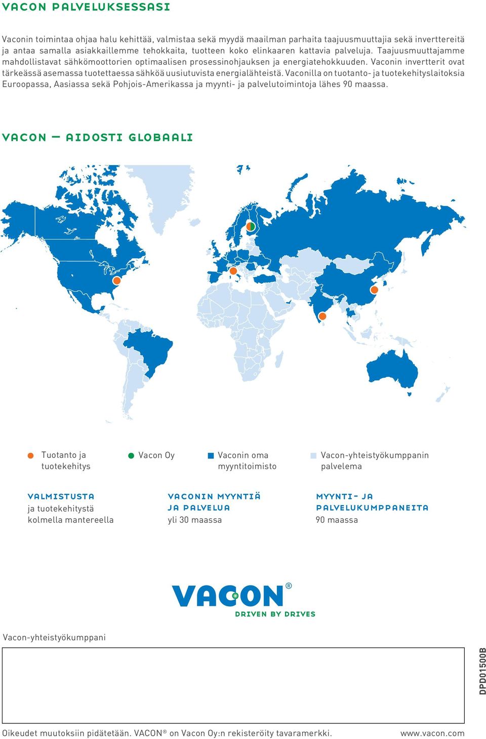 Vaconin invertterit ovat tärkeässä asemassa tuotettaessa sähköä uusiutuvista energialähteistä.