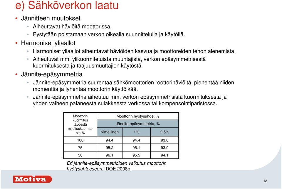 ylikuormitetuista muuntajista, verkon epäsymmetrisestä kuormituksesta ja taajuusmuuttajien käytöstä.