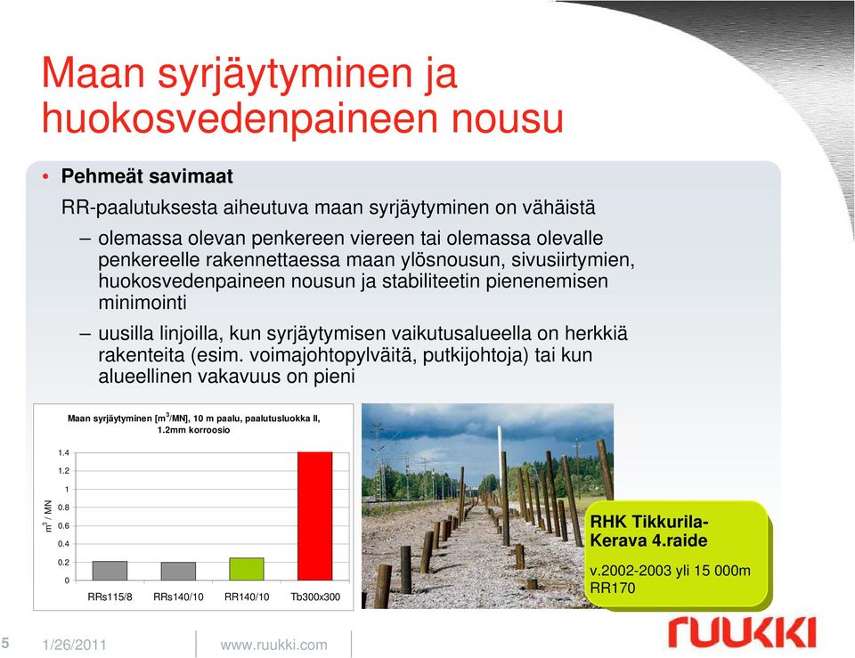 vaikutusalueella on herkkiä rakenteita (esim. voimajohtopylväitä, putkijohtoja) tai kun alueellinen vakavuus on pieni 1.4 1.
