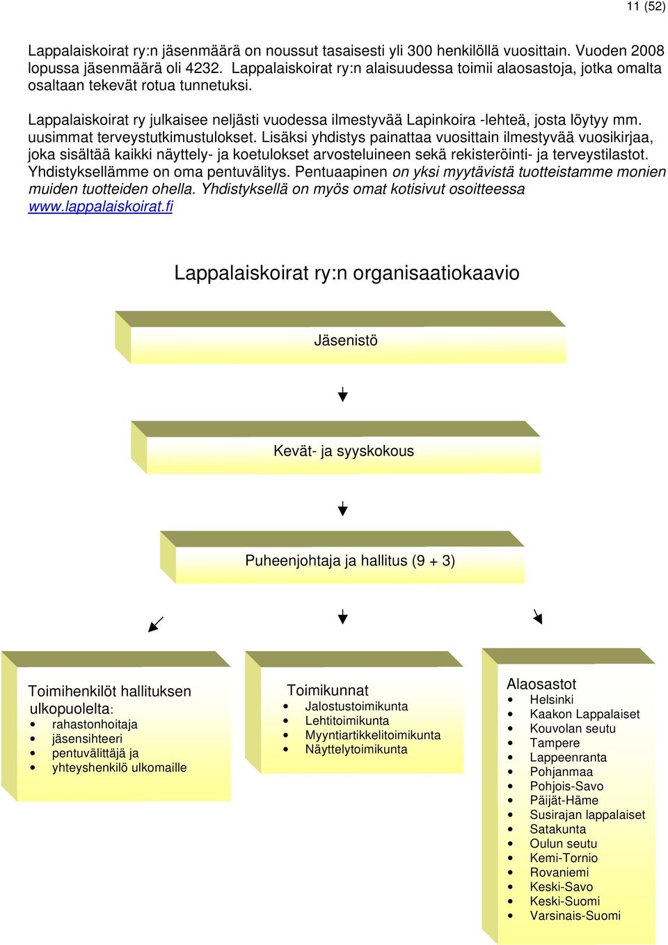 uusimmat terveystutkimustulokset. Lisäksi yhdistys painattaa vuosittain ilmestyvää vuosikirjaa, joka sisältää kaikki näyttely- ja koetulokset arvosteluineen sekä rekisteröinti- ja terveystilastot.