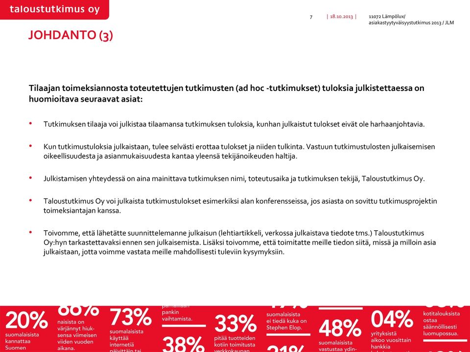 Vastuun tutkimustulosten julkaisemisen oikeellisuudesta ja asianmukaisuudesta kantaa yleensä tekijänoikeuden haltija.