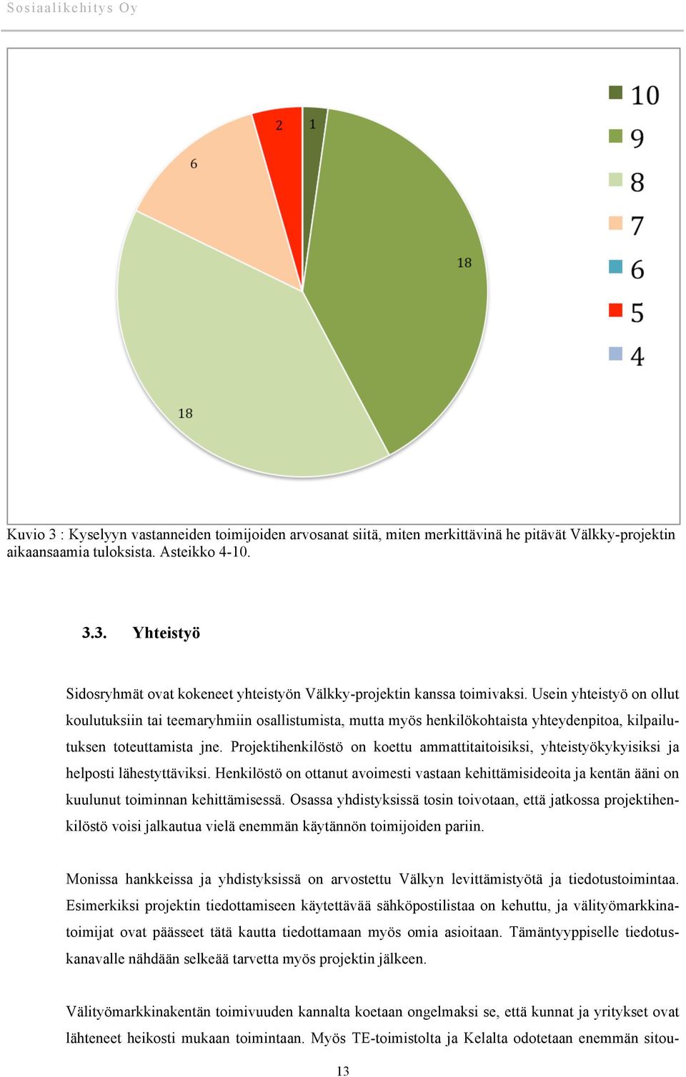 Projektihenkilöstö on koettu ammattitaitoisiksi, yhteistyökykyisiksi ja helposti lähestyttäviksi.