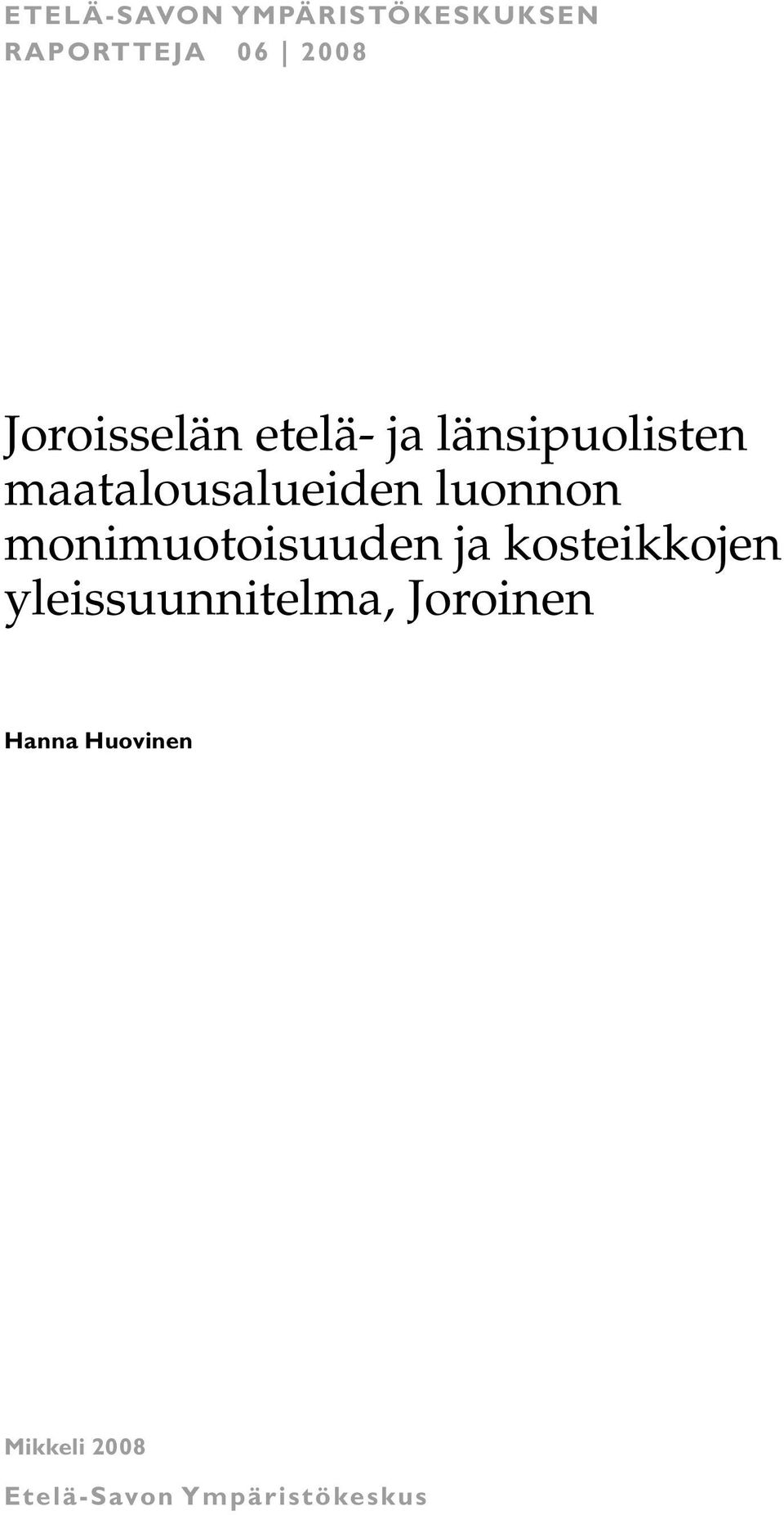 luonnon monimuotoisuuden ja kosteikkojen