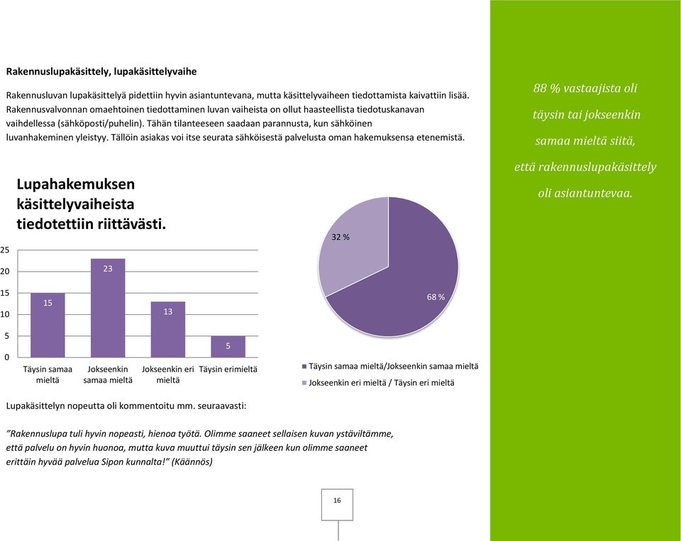 Tähän tilanteeseen saadaan parannusta, kun sähköinen luvanhakeminen yleistyy. Tällöin asiakas voi itse seurata sähköisestä palvelusta oman hakemuksensa etenemistä.