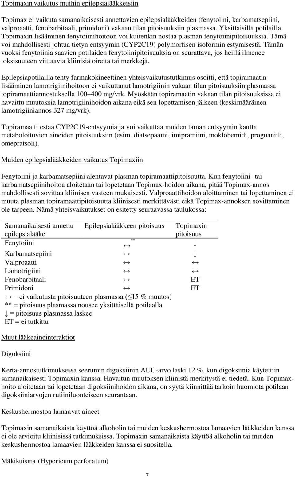 Tämä voi mahdollisesti johtua tietyn entsyymin (CYP2C19) polymorfisen isoformin estymisestä.