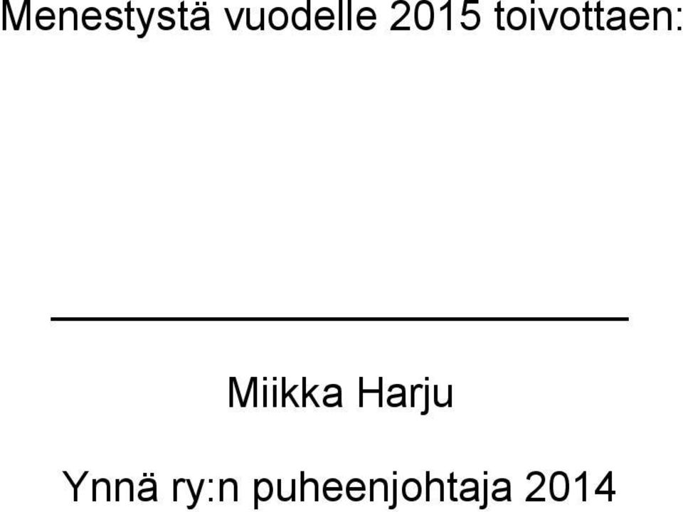 Miikka Harju Ynnä