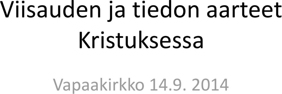 Kristuksessa