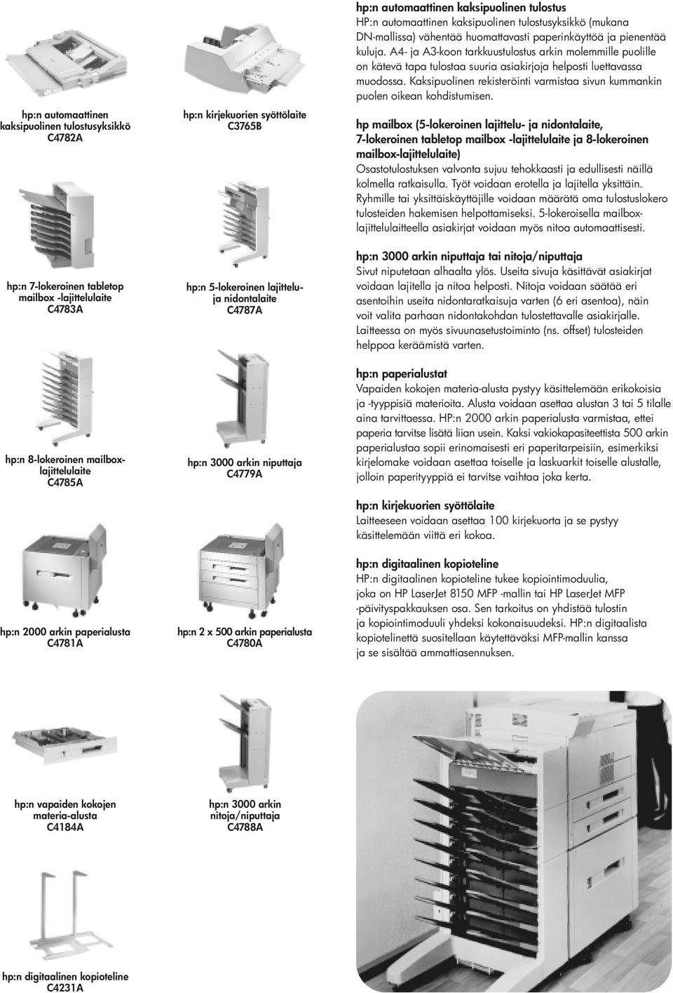 A4- ja A3-koon tarkkuustulostus arkin molemmille puolille on kätevä tapa tulostaa suuria asiakirjoja helposti luettavassa muodossa.