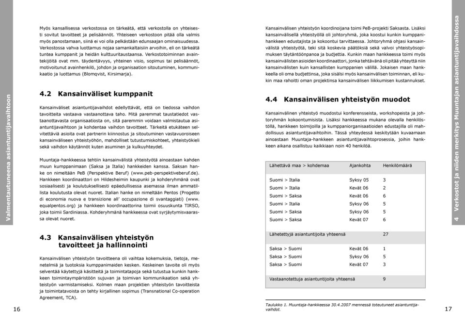 Verkostossa vahva luottamus nojaa samankaltaisiin arvoihin, eli on tärkeätä tuntea kumppanit ja heidän kulttuuritaustaansa. Verkostotoiminnan avaintekijöitä ovat mm.