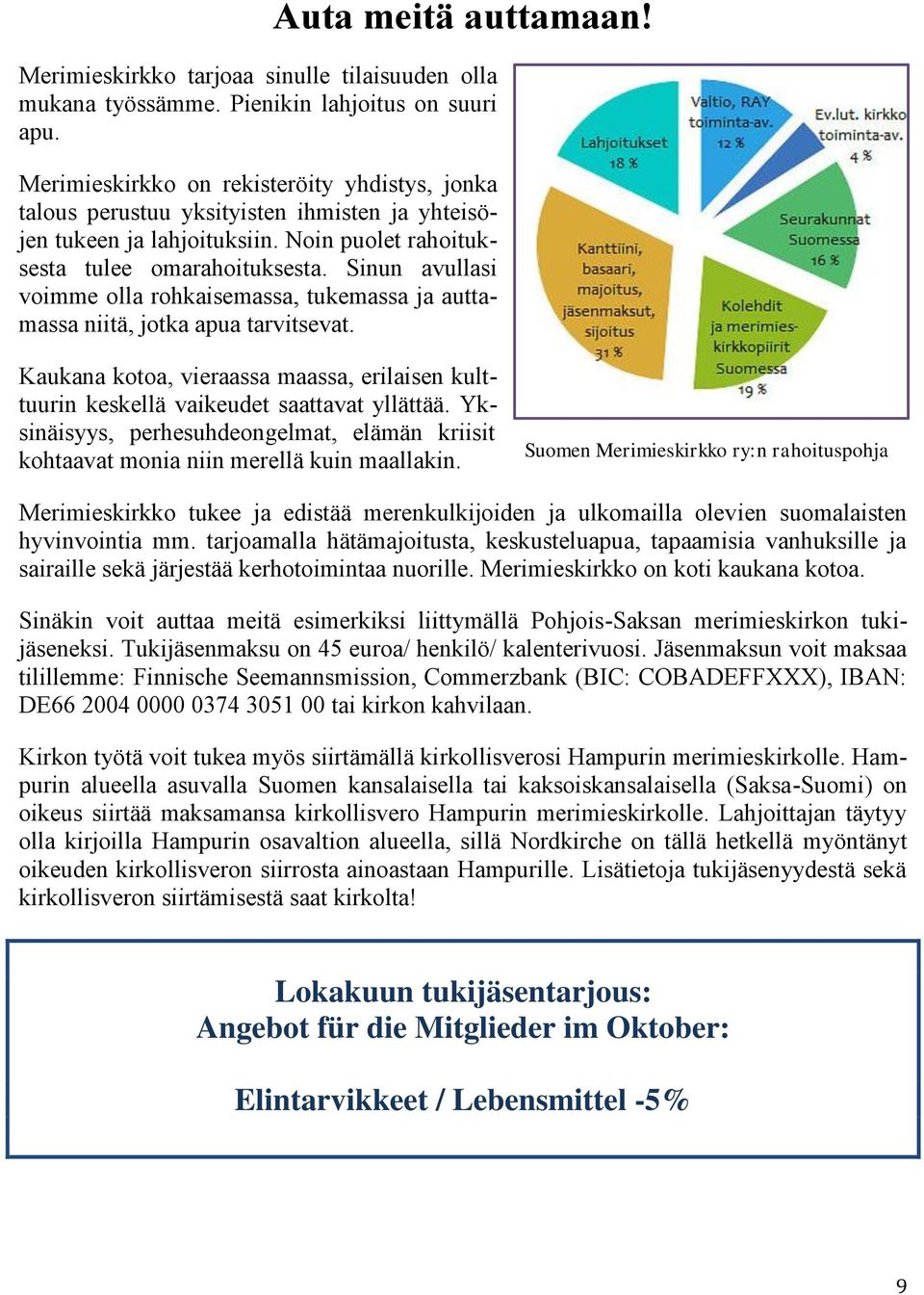 Sinun avullasi voimme olla rohkaisemassa, tukemassa ja auttamassa niitä, jotka apua tarvitsevat. Kaukana kotoa, vieraassa maassa, erilaisen kulttuurin keskellä vaikeudet saattavat yllättää.