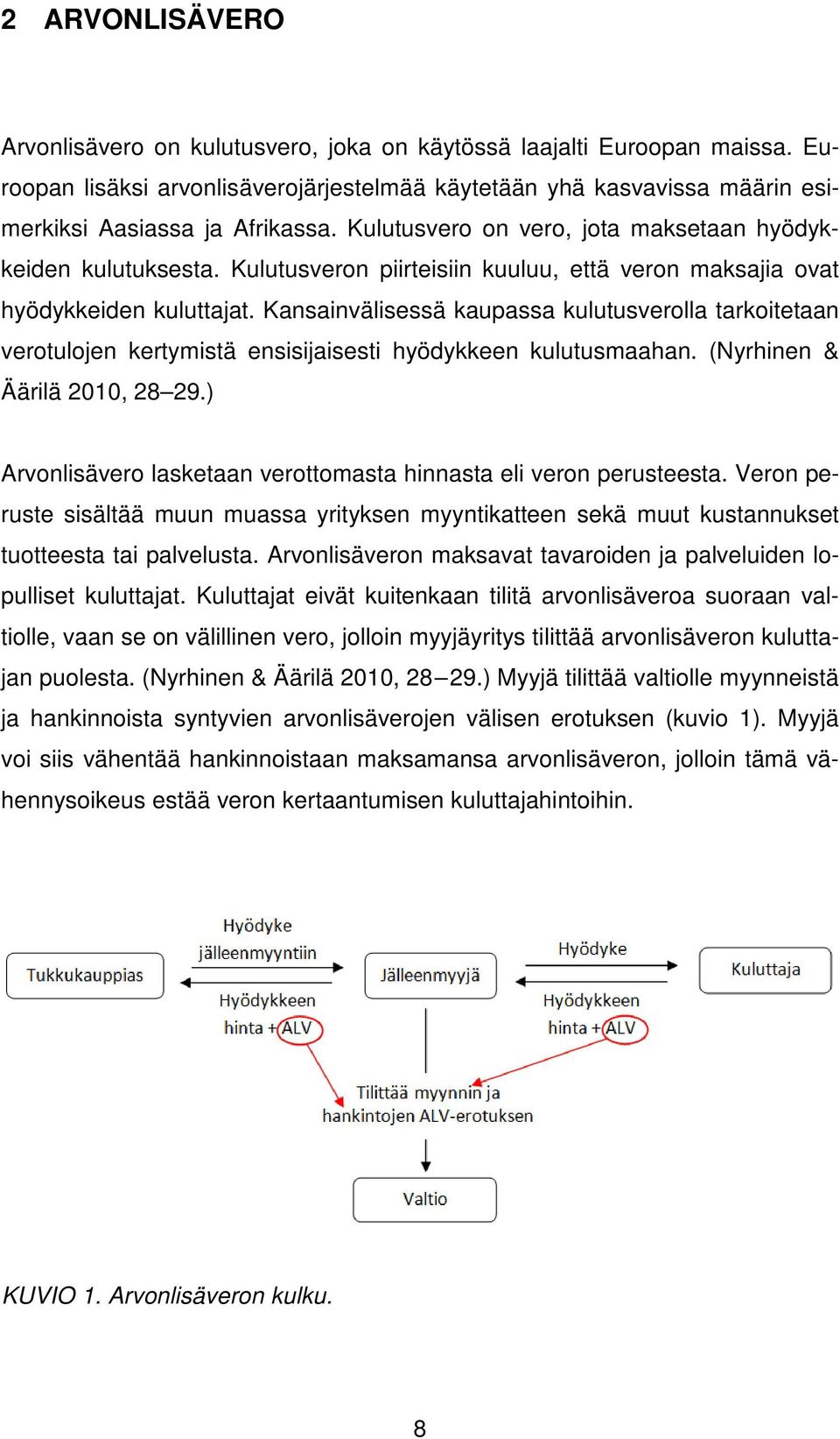 Kansainvälisessä kaupassa kulutusverolla tarkoitetaan verotulojen kertymistä ensisijaisesti hyödykkeen kulutusmaahan. (Nyrhinen & Äärilä 2010, 28 29.