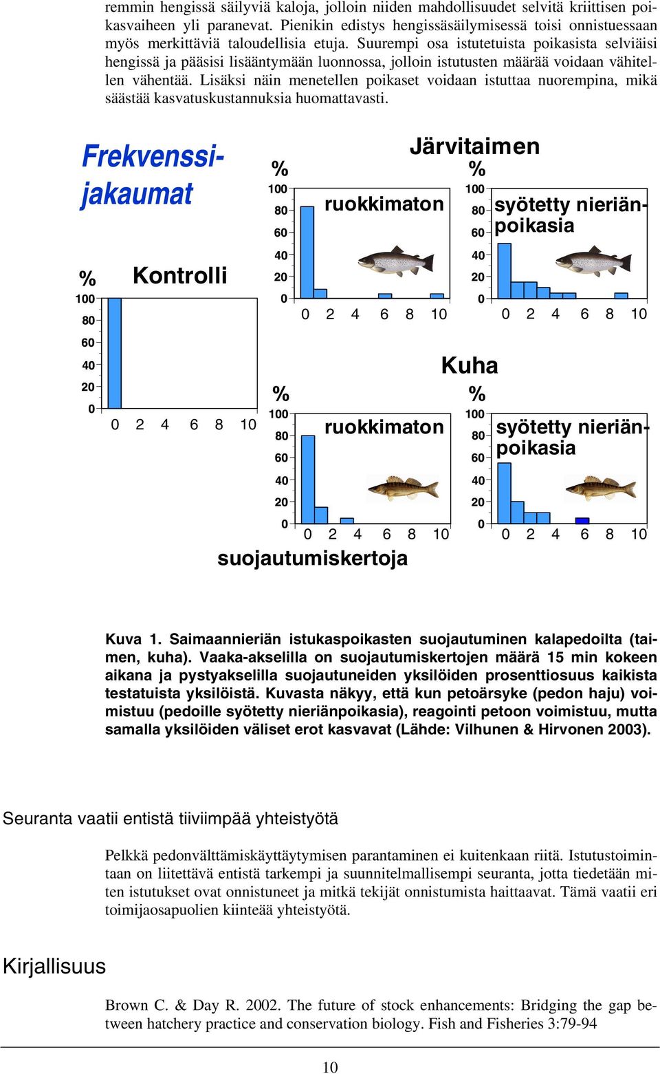 Suurempi osa istutetuista poikasista selviäisi hengissä ja pääsisi lisääntymään luonnossa, jolloin istutusten määrää voidaan vähitellen vähentää.