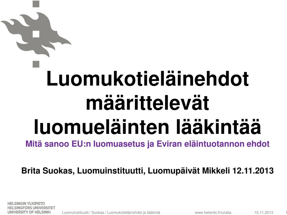 Suokas, Luomuinstituutti, Luomupäivät Mikkeli 12.11.