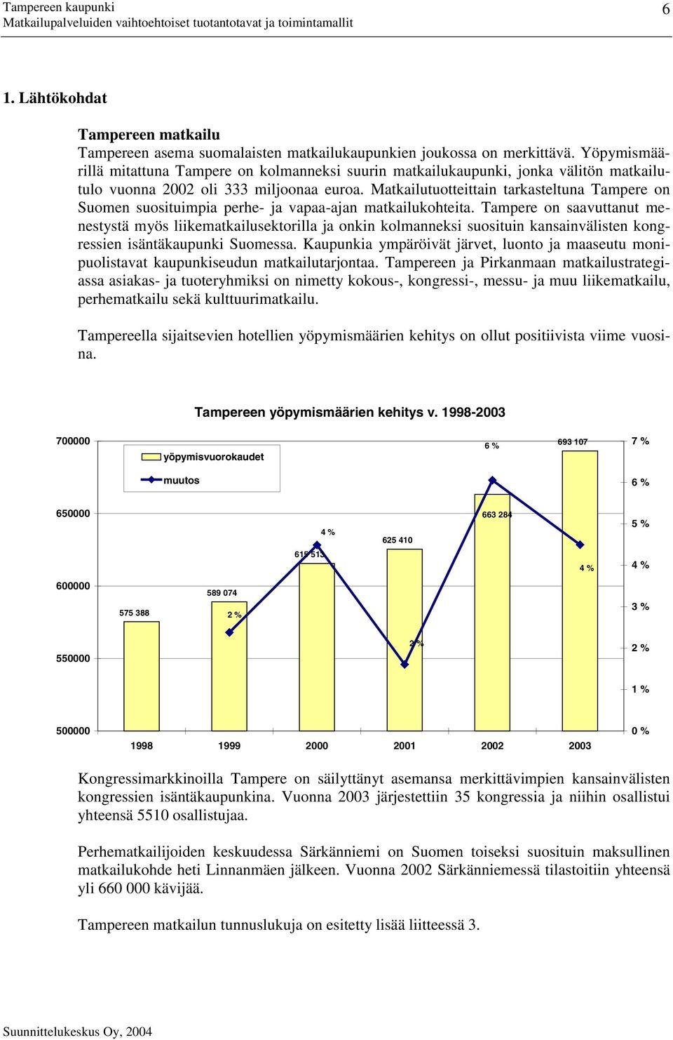 Matkailutuotteittain tarkasteltuna Tampere on Suomen suosituimpia perhe- ja vapaa-ajan matkailukohteita.