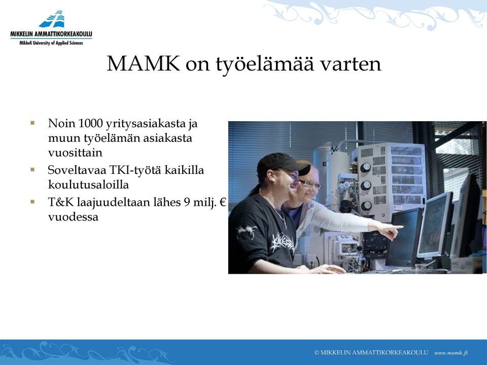 vuosittain Soveltavaa TKI-työtä kaikilla