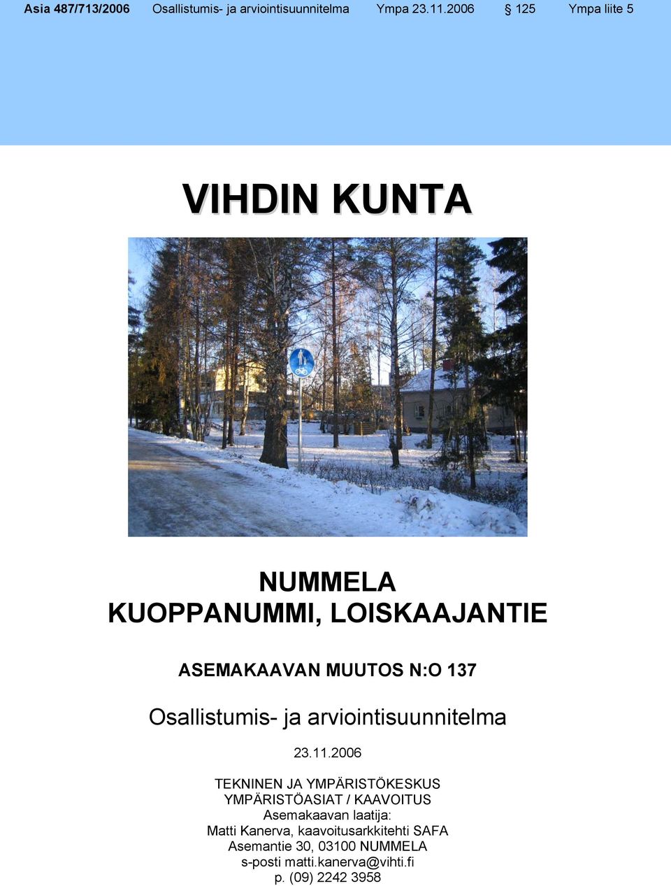 Osallistumis- ja arviointisuunnitelma 23.11.