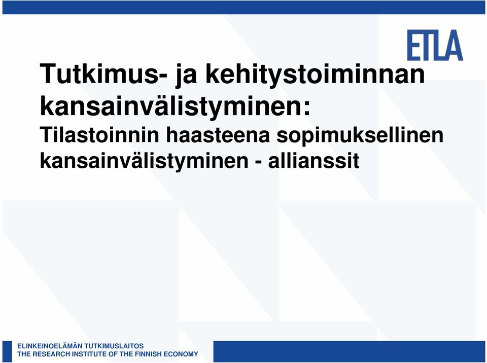 Tilastoinnin haasteena