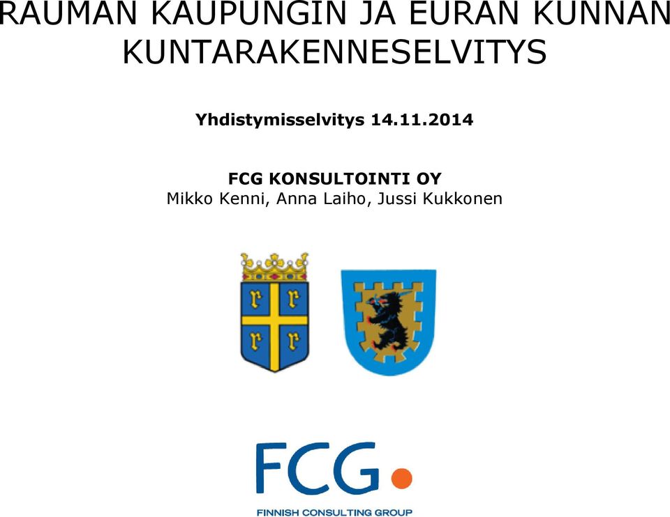 Yhdistymisselvitys 14.11.
