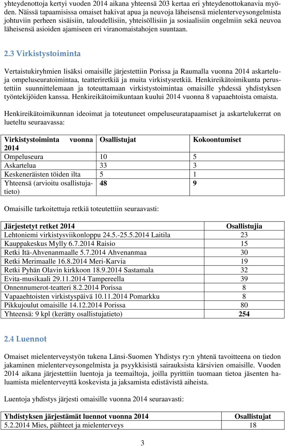 asioiden ajamiseen eri viranomaistahojen suuntaan. 2.