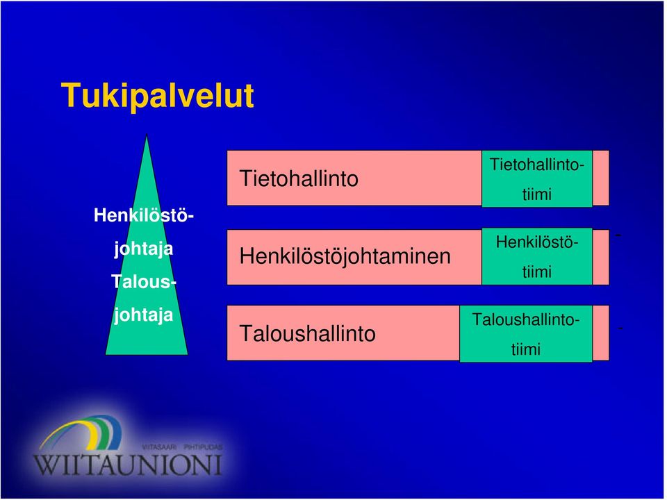 Tietohallintotiimi Henkilöstötiimi -