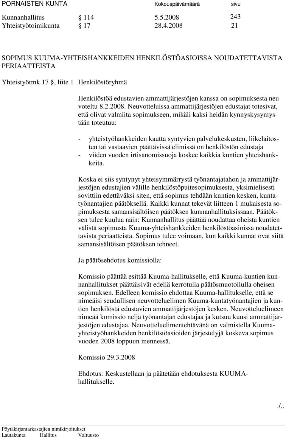 Yhteistyötoimikunta 17 28.4.