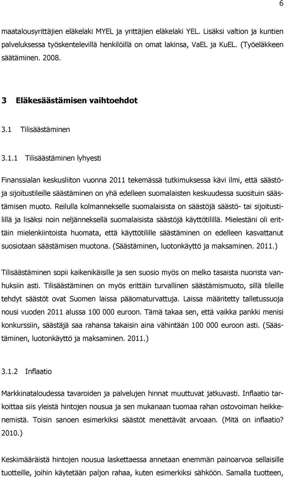 Tilisäästäminen 3.1.