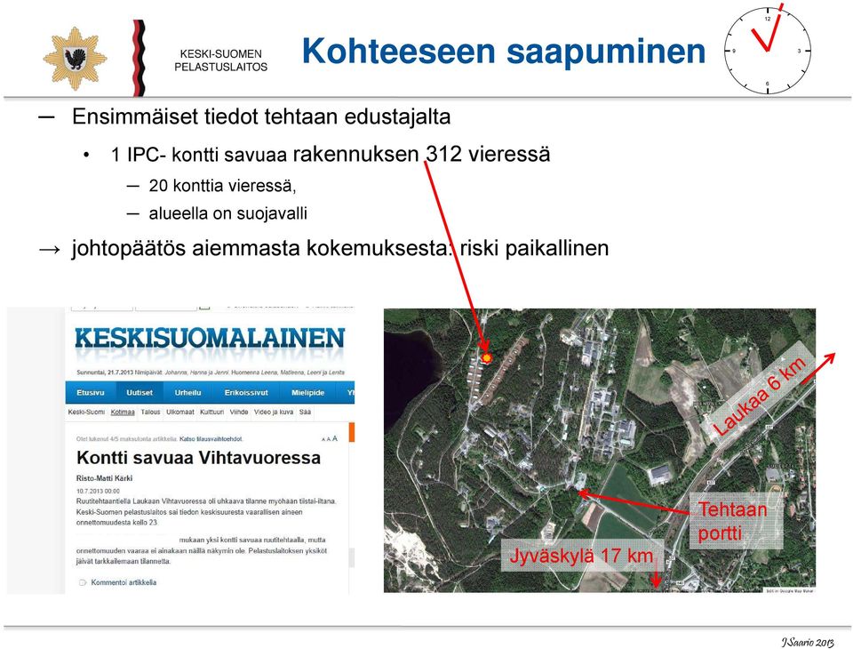 konttia vieressä, alueella on suojavalli johtopäätös