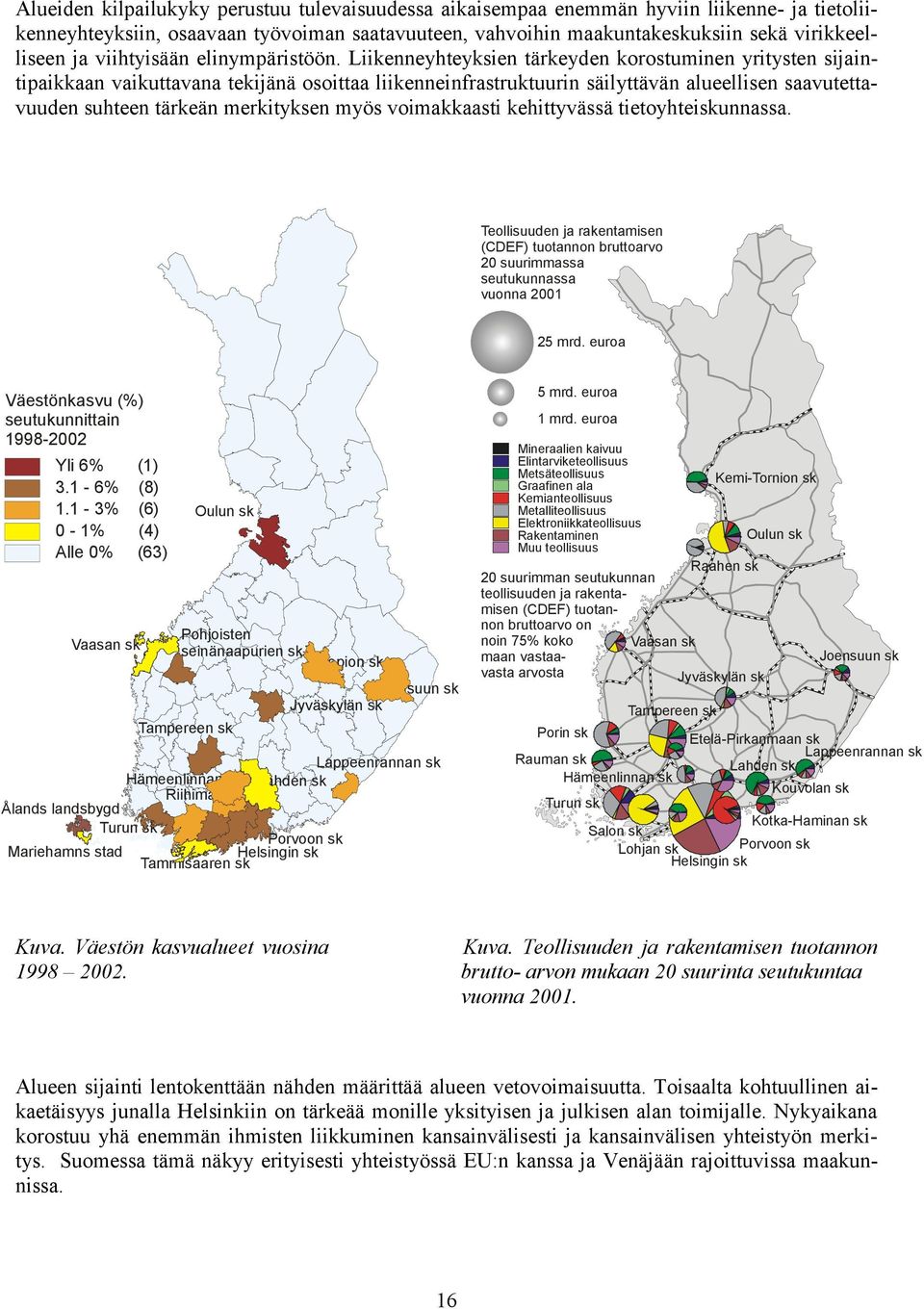 Liikenneyhteyksien tärkeyden korostuminen yritysten sijaintipaikkaan vaikuttavana tekijänä osoittaa liikenneinfrastruktuurin säilyttävän alueellisen saavutettavuuden suhteen tärkeän merkityksen myös