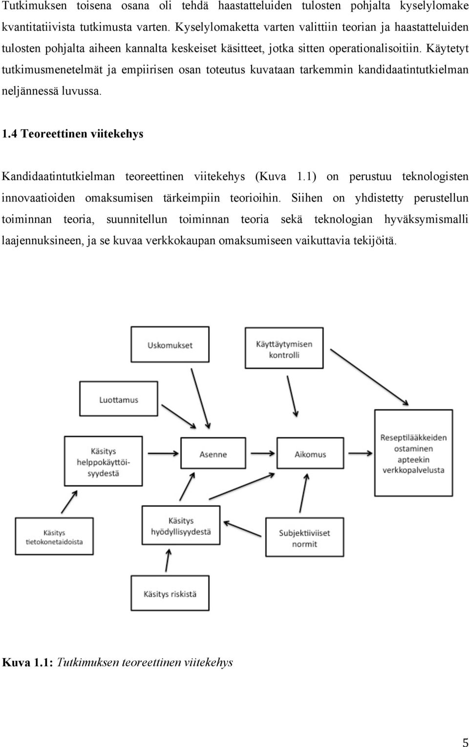 Käytetyt tutkimusmenetelmät ja empiirisen osan toteutus kuvataan tarkemmin kandidaatintutkielman neljännessä luvussa. 1.