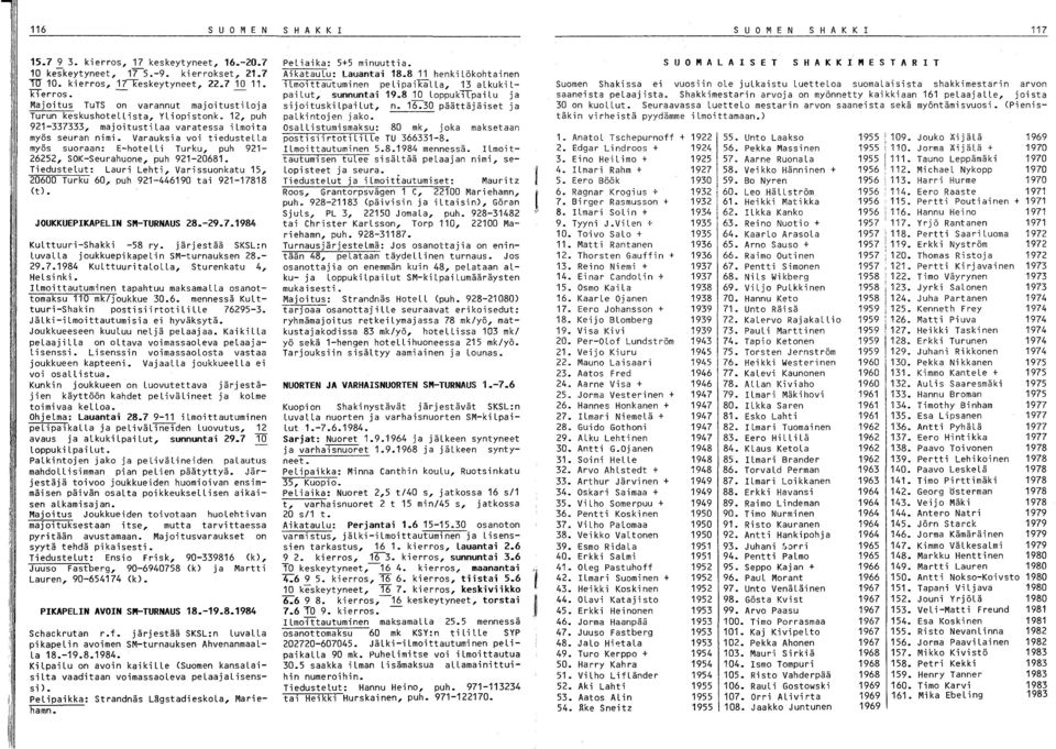 Varauksia voi tiedustella myös suoraan: E-hoteLLi Turku, puh 921-26252, SOK-Seurahuone, puh 921-20681.