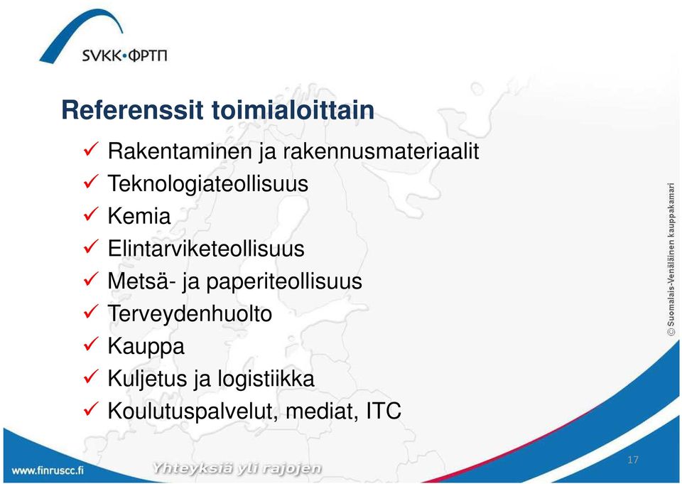 Elintarviketeollisuus Metsä- ja paperiteollisuus