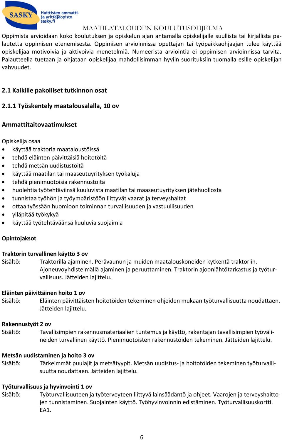 Palautteella tuetaan ja ohjataan opiskelijaa mahdollisimman hyviin suorituksiin tuomalla esille opiskelijan vahvuudet. 2.1 