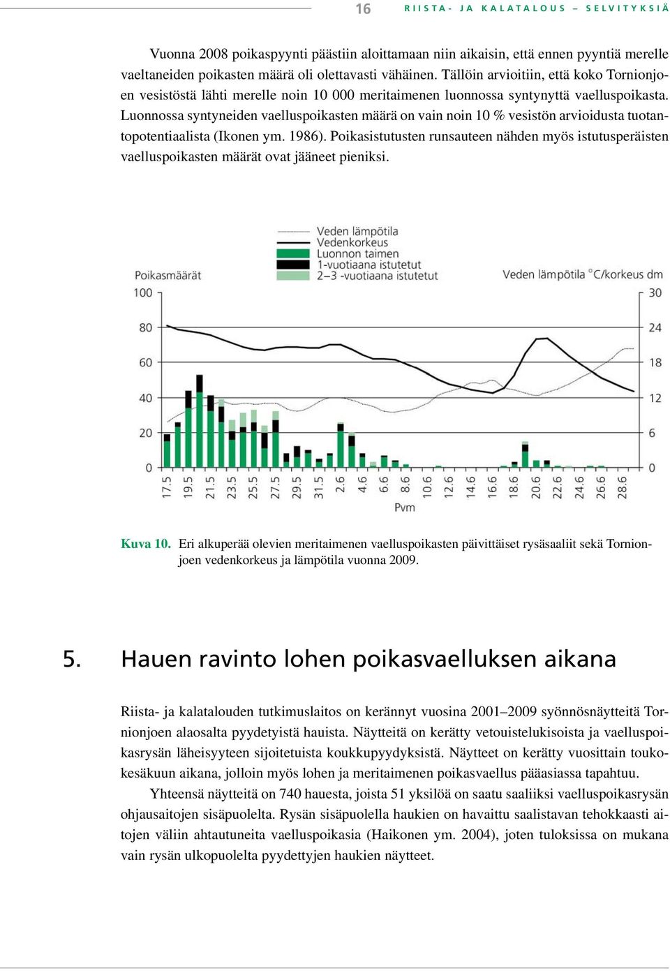 Luonnossa syntyneiden vaelluspoikasten määrä on vain noin 10 % vesistön arvioidusta tuotantopotentiaalista (Ikonen ym. 1986).