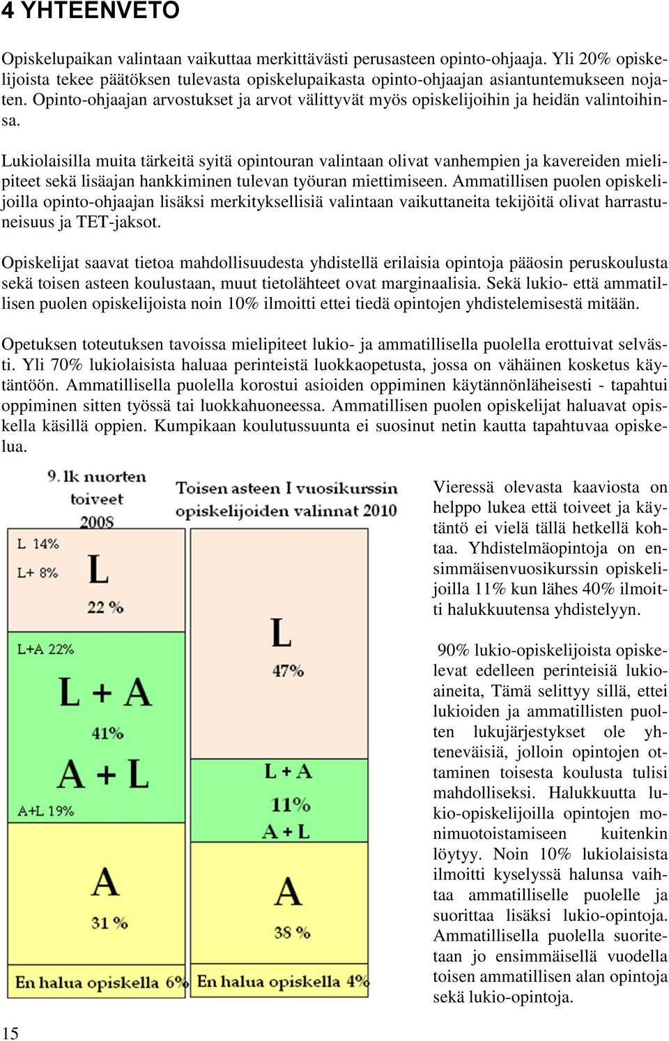 Lukiolaisilla muita tärkeitä syitä opintouran valintaan olivat vanhempien ja kavereiden mielipiteet sekä lisäajan hankkiminen tulevan työuran miettimiseen.