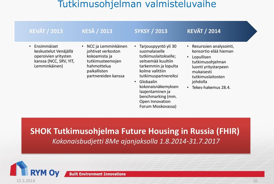 valittiin tutkimuspartnereiksi Globaalin kokonaisnäkemyksen laajentaminen ja benchmarking (mm.