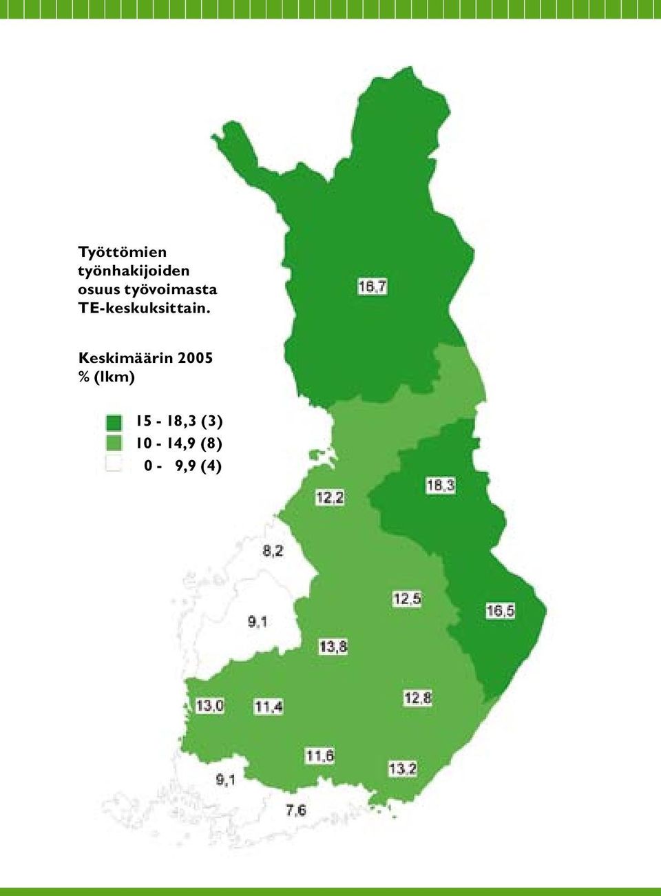 työvoimasta te-keskuksittain.