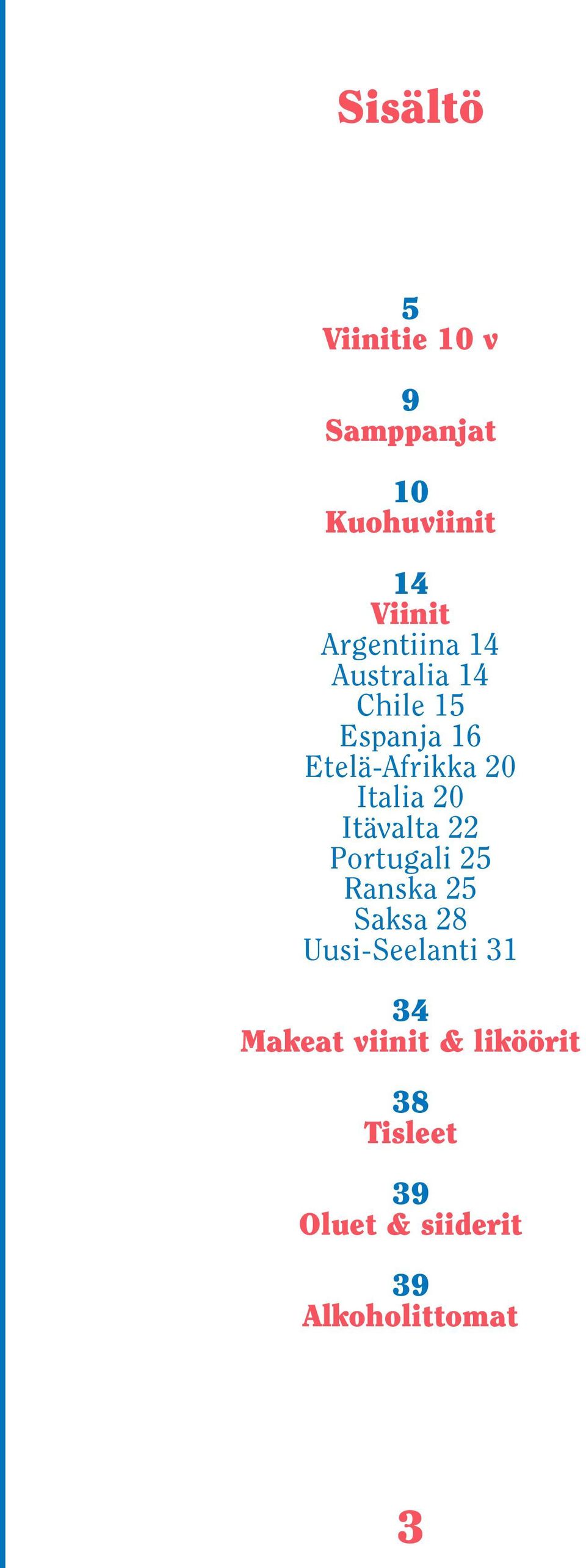 Italia 20 Itävalta 22 Portugali 25 Ranska 25 Saksa 28 Uusi-Seelanti