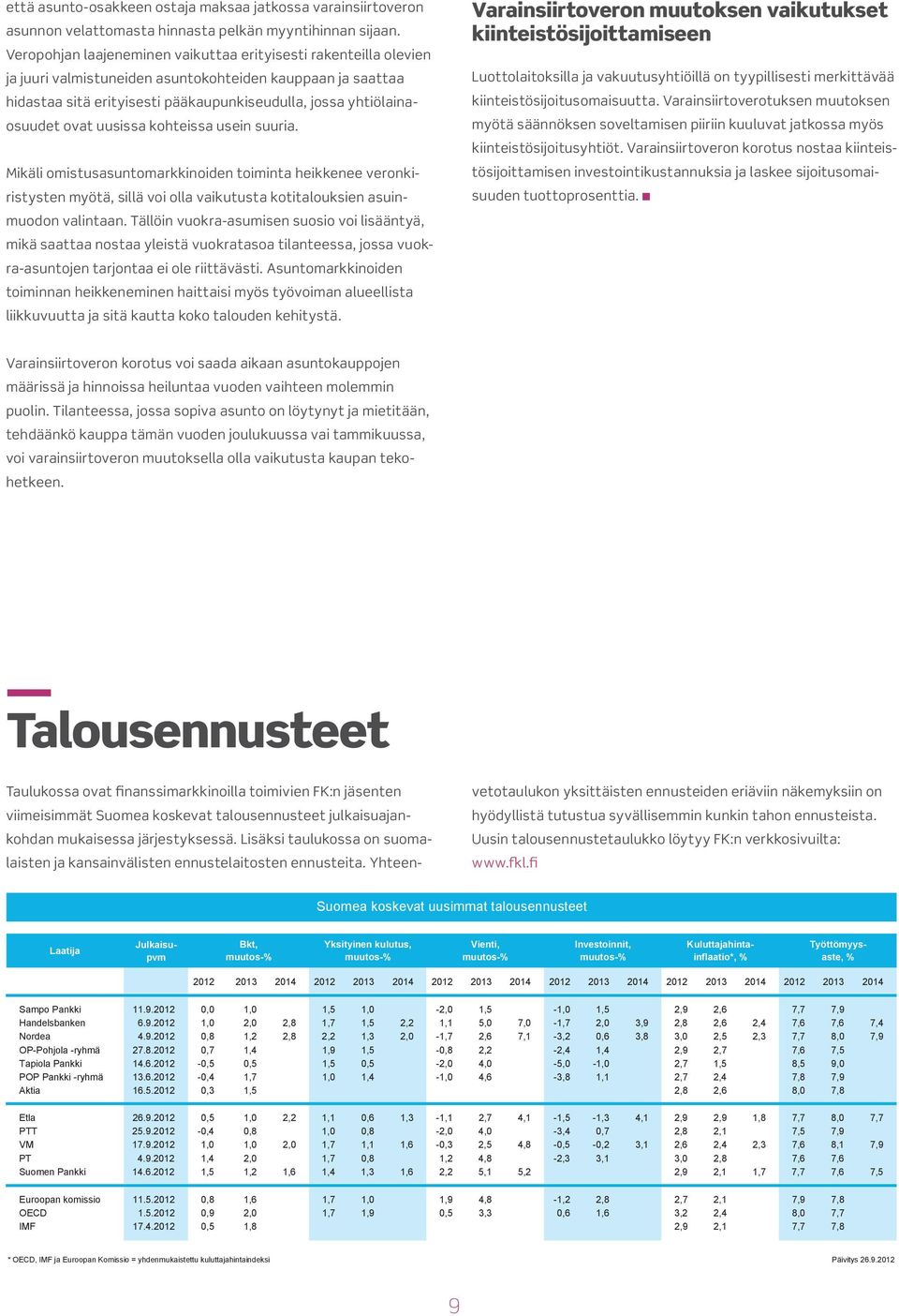 ovat uusissa kohteissa usein suuria. Mikäli omistusasuntomarkkinoiden toiminta heikkenee veronkiristysten myötä, sillä voi olla vaikutusta kotitalouksien asuinmuodon valintaan.