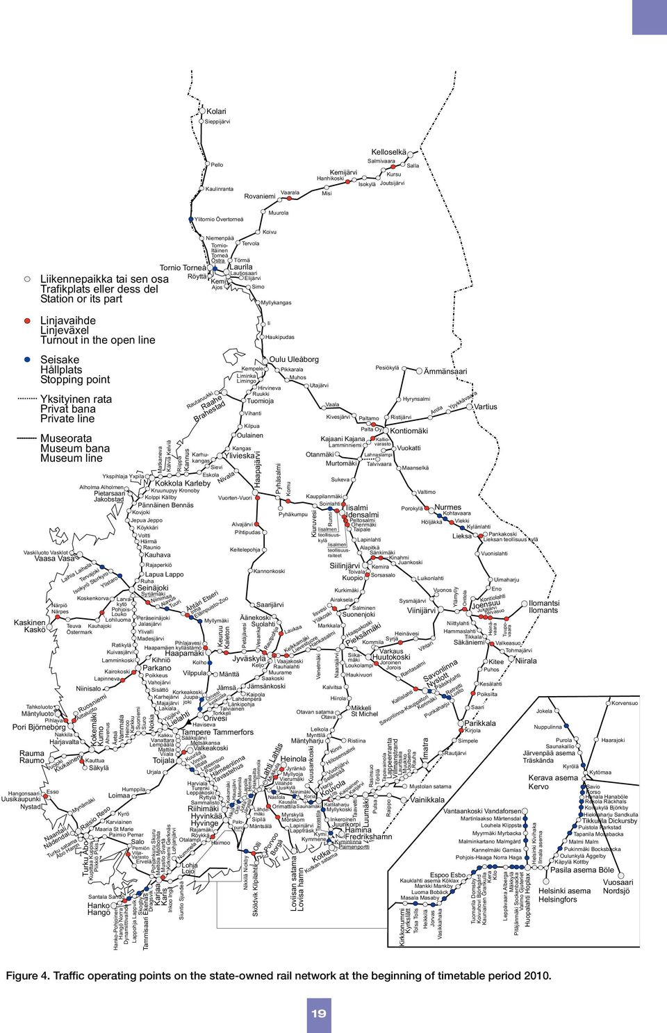 Turnout in the open line Seisake Hållplats Stopping point Yksityinen rata Privat bana Private line Museorata Museum bana Museum line Vaskiluoto Vasklot Vaasa Vasa Närpiö Närpes Vuojoki Esso Palopuro