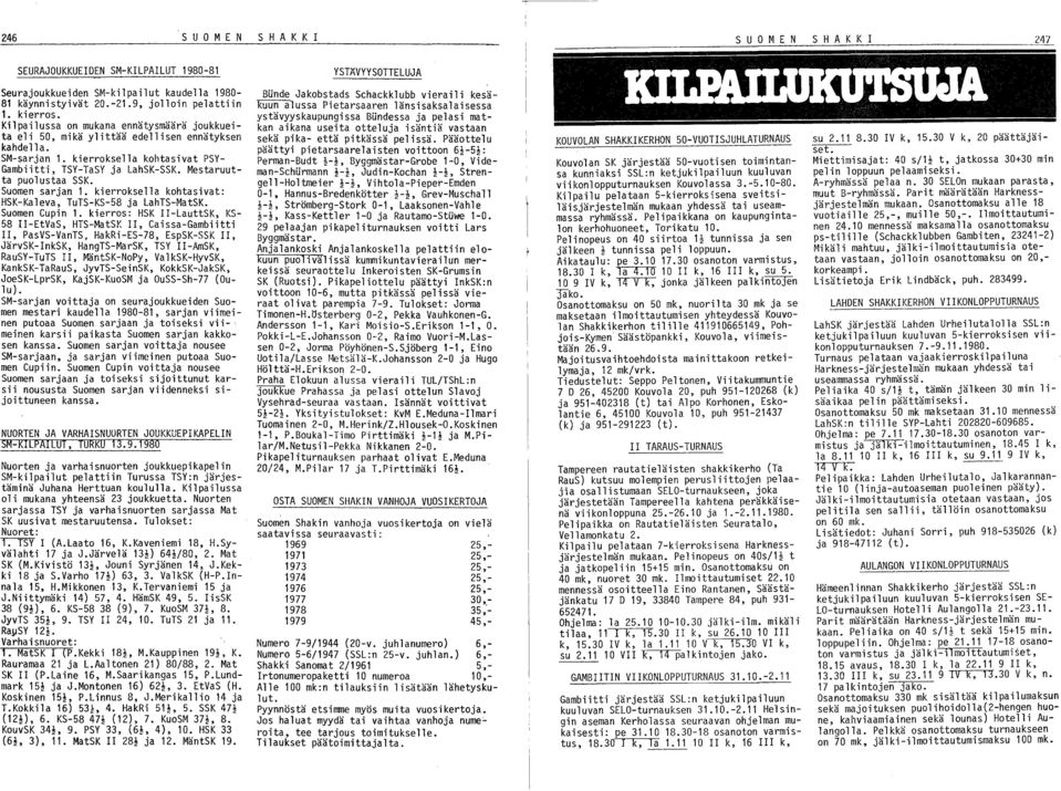 Suomen sarjan 1. kierroksella kohtasivat: HSK-Kaleva, TuTS-KS-58 ja LahTS-MatSK. Suomen Cupin 1.