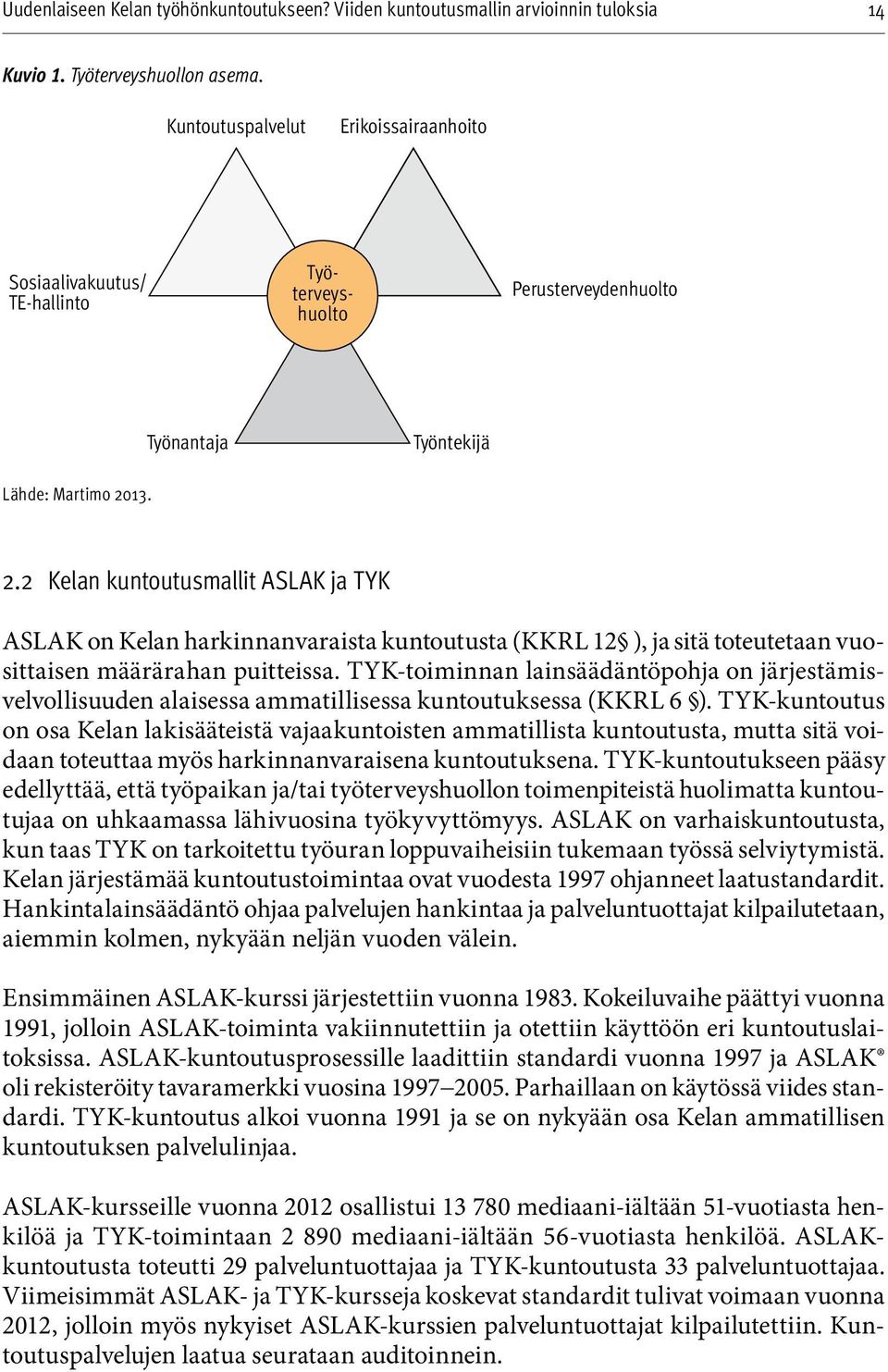 TYK-toiminnan lainsäädäntöpohja on järjestämisvelvollisuuden alaisessa ammatillisessa kuntoutuksessa (KKRL 6 ).