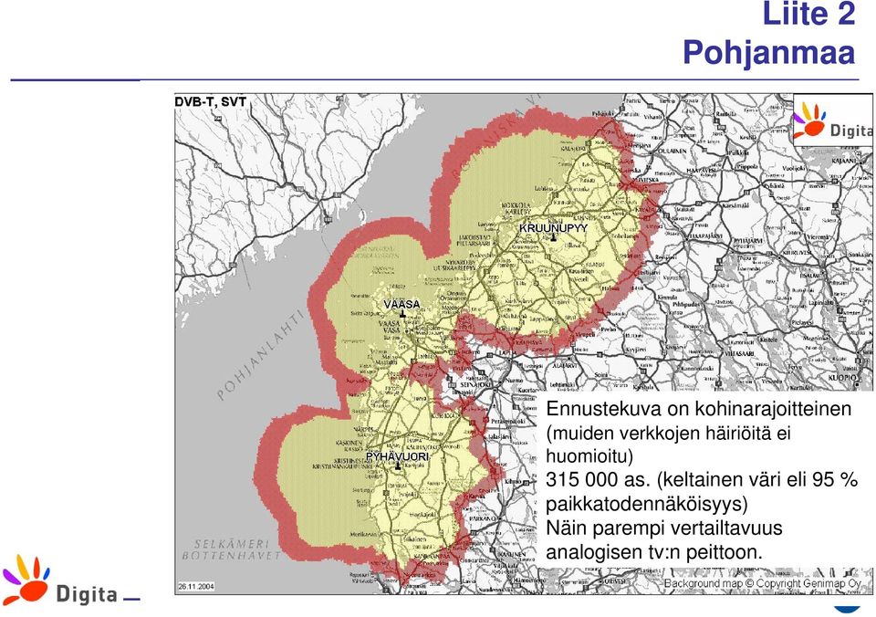 as. (keltainen väri eli 95 % paikkatodennäköisyys)