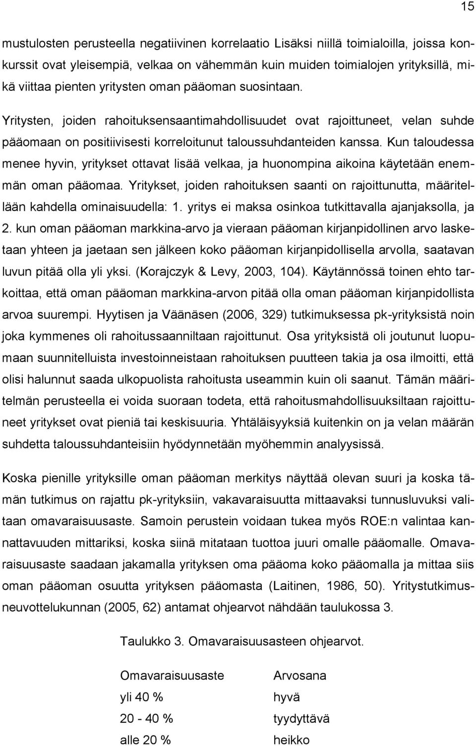 Kun taloudessa menee hyvin, yritykset ottavat lisää velkaa, ja huonompina aikoina käytetään enemmän oman pääomaa.