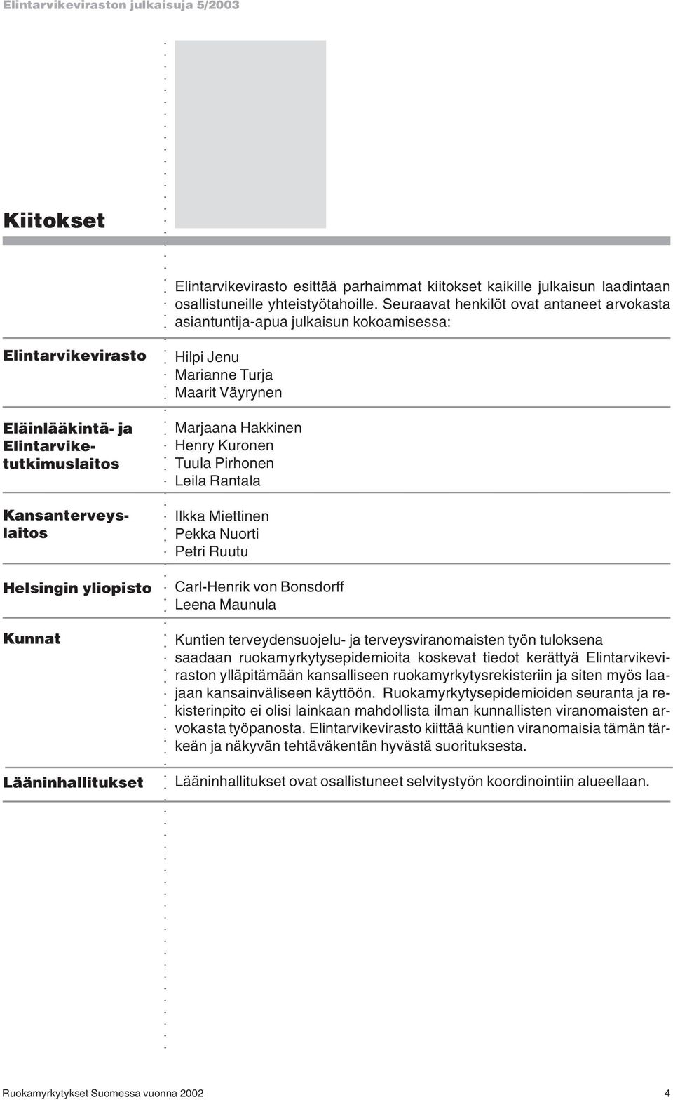 Lääninhallitukset Hilpi Jenu Marianne Turja Maarit Väyrynen Marjaana Hakkinen Henry Kuronen Tuula Pirhonen Leila Rantala Ilkka Miettinen Pekka Nuorti Petri Ruutu Carl-Henrik von Bonsdorff Leena