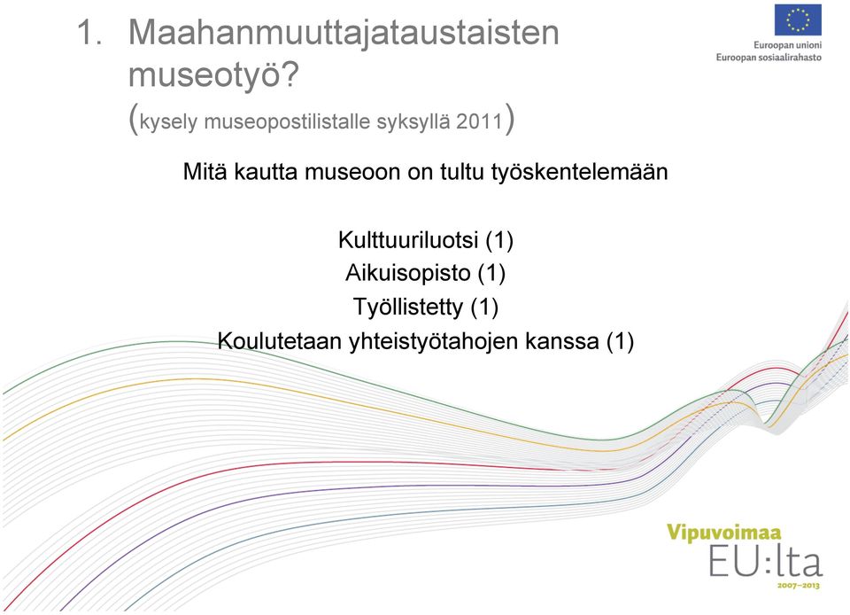 museoon on tultu työskentelemään Kulttuuriluotsi (1)