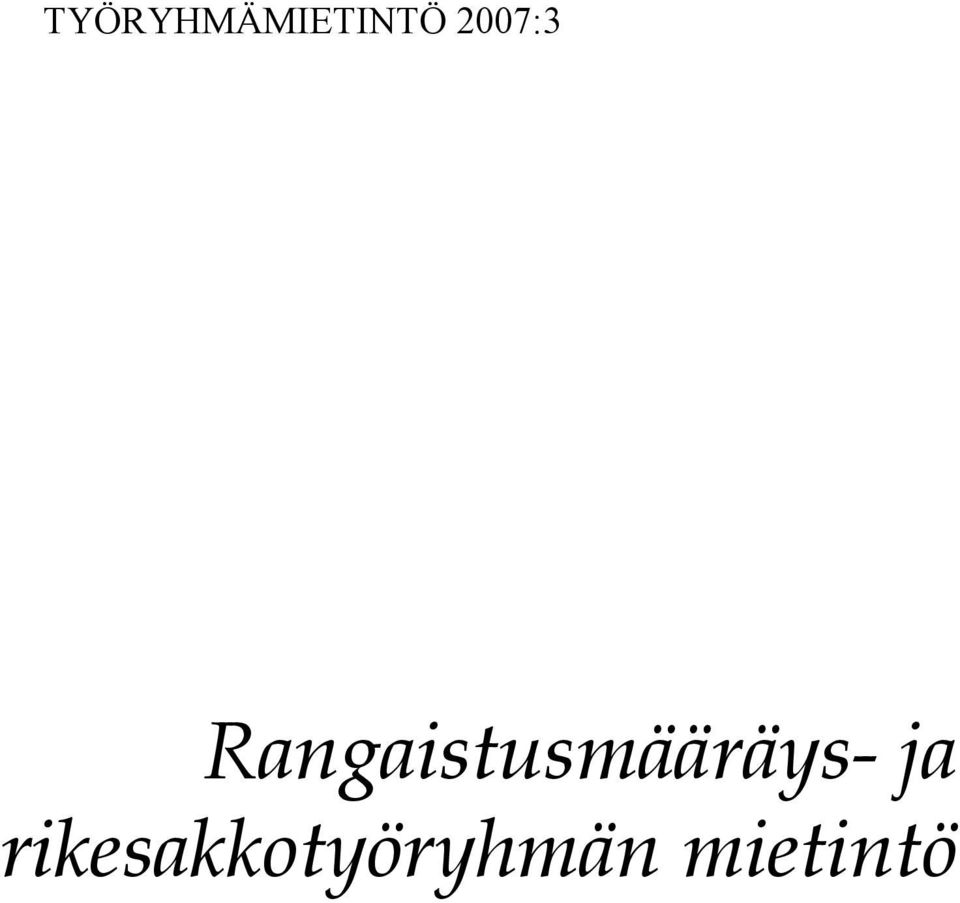 Rangaistusmääräys-