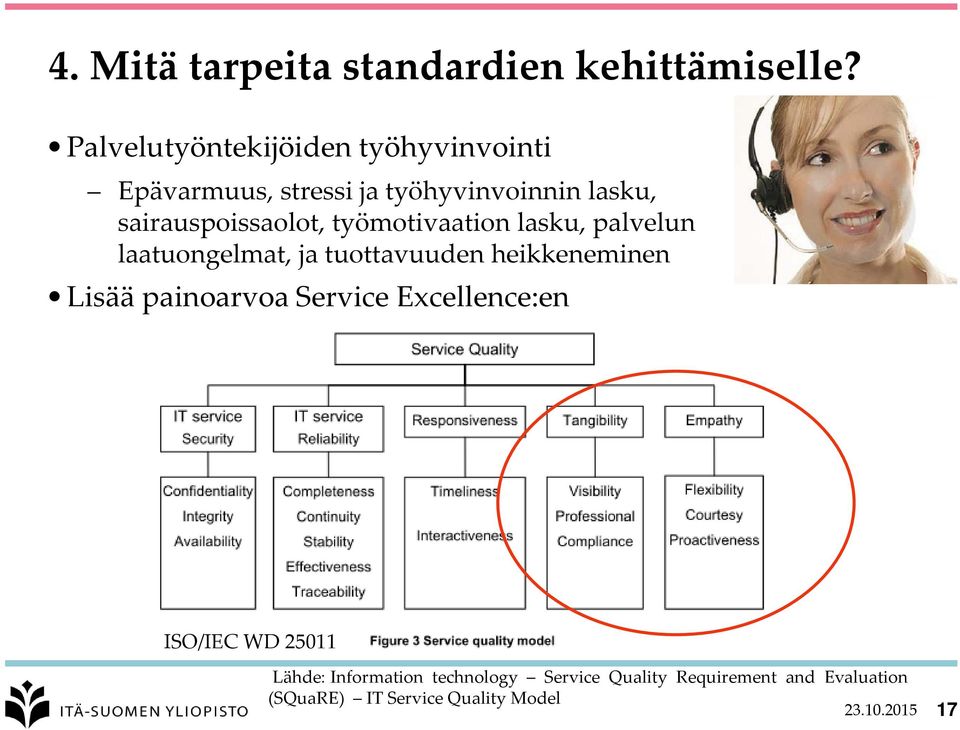 sairauspoissaolot, työmotivaation lasku, palvelun laatuongelmat, ja tuottavuuden heikkeneminen