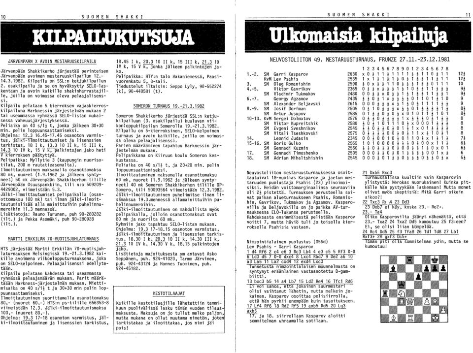 Kilpailu pelataan 5 kierroksen vajaakierroskilpailuna Harknessin järjestelmän mukaan 2 tai useammassa ryhmässä SELO-listan mukaisessa vahvuusjärjestyksessä.