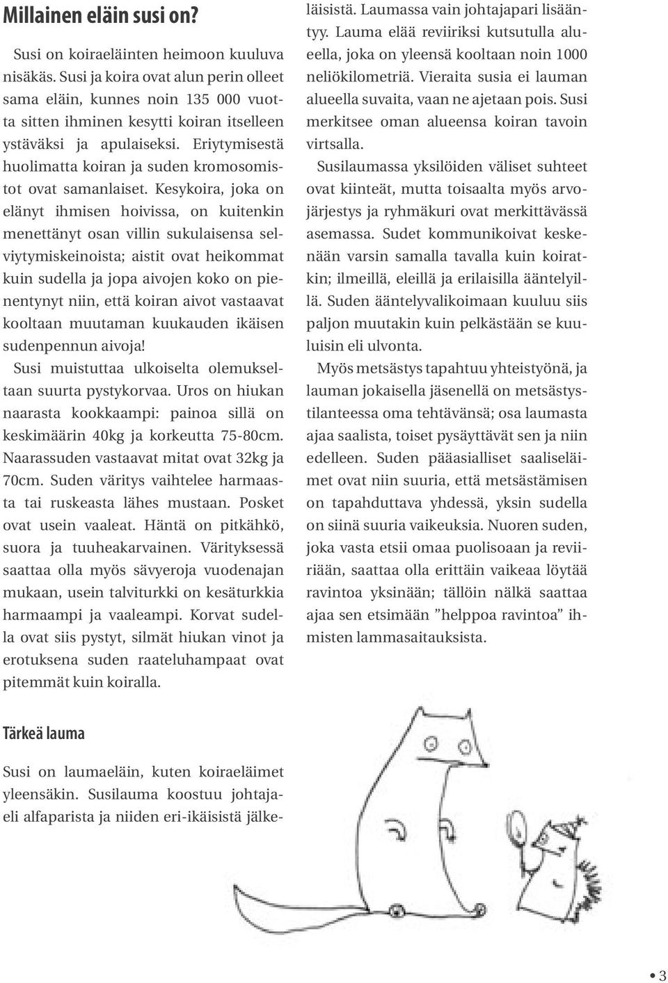 Eriytymisestä huolimatta koiran ja suden kromosomistot ovat samanlaiset.