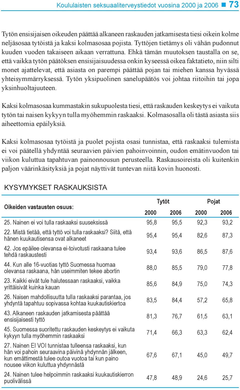 Ehkä tämän muutoksen taustalla on se, että vaikka tytön päätöksen ensisijaisuudessa onkin kyseessä oikea faktatieto, niin silti monet ajattelevat, että asiasta on parempi päättää pojan tai miehen